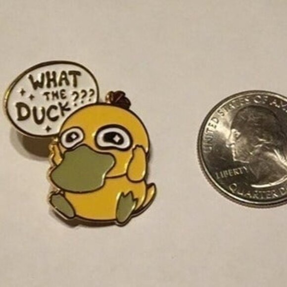 Pokemon Psyduck What The Duck Brooch Enamel Pin - Picture 3 of 4